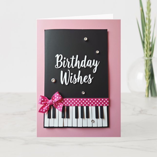 Tarjeta de cumpleaños con letra negra (Anverso)