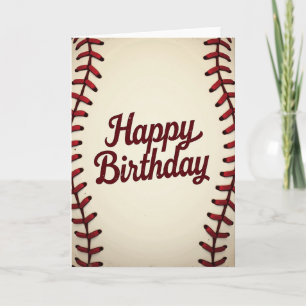 Tarjeta de cumpleaños con letra script vintage