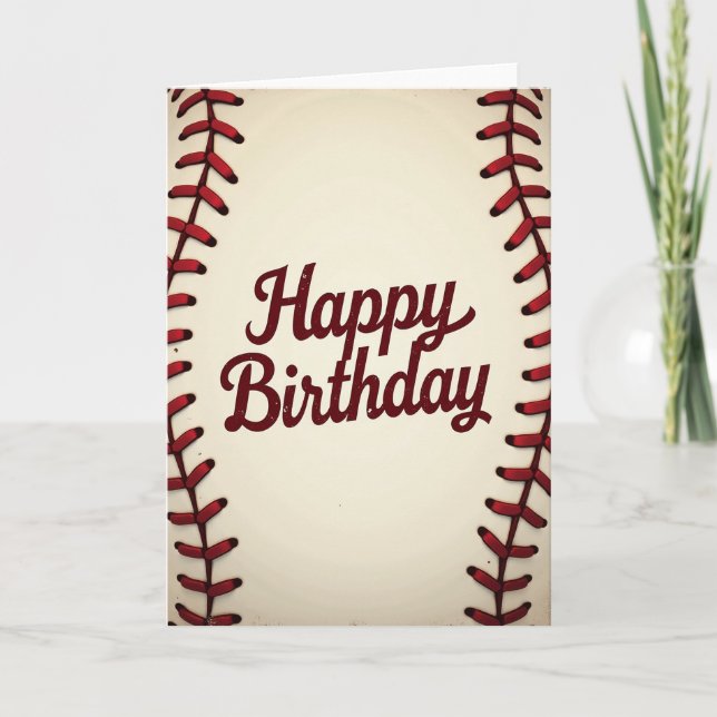 Tarjeta de cumpleaños con letra script vintage (Anverso)
