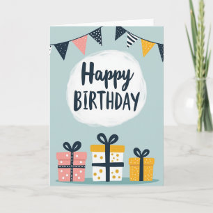 Tarjeta de cumpleaños con letras cálidas