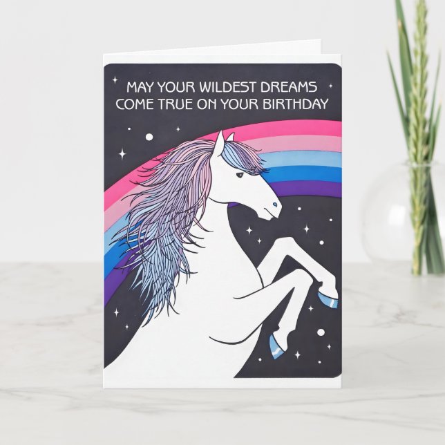 Tarjeta de Cumpleaños con Letterpress 'Wildest Dre (Anverso)