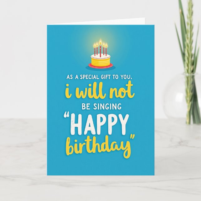 Tarjeta de cumpleaños con llama azul (Anverso)