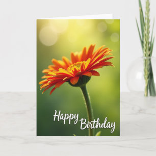 Tarjeta de cumpleaños con luz bokeh