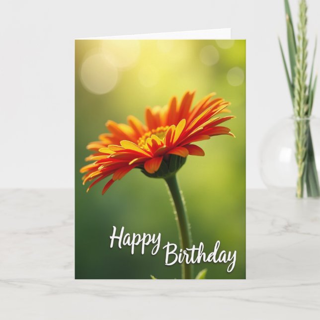 Tarjeta de cumpleaños con luz bokeh (Anverso)