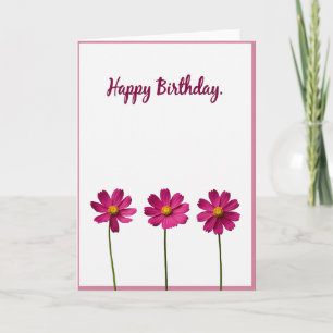 Tarjeta de cumpleaños con Magenta Script