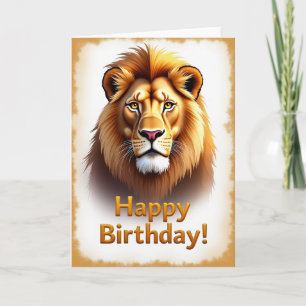 Tarjeta de cumpleaños con majestuosa melena