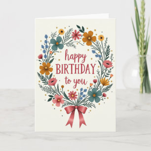 Tarjeta de cumpleaños con marco colorido