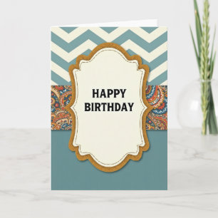Tarjeta de Cumpleaños con Marco de Borde Ondulado