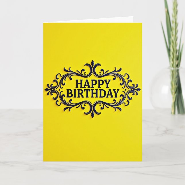 Tarjeta de cumpleaños con marco de obsidiana (Anverso)