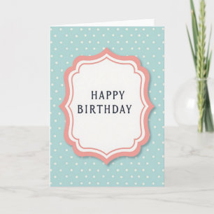 Tarjeta de cumpleaños con marco elegante