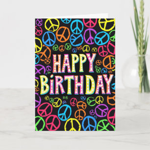 Tarjeta de cumpleaños con marquesina festiva