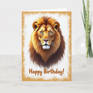 Tarjeta de cumpleaños con melena ardiente