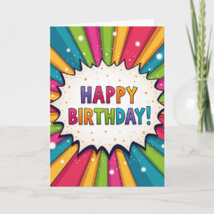 Tarjeta de cumpleaños con mensaje alegre