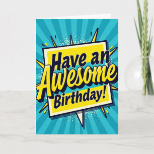 Tarjeta de cumpleaños con mensaje increíble