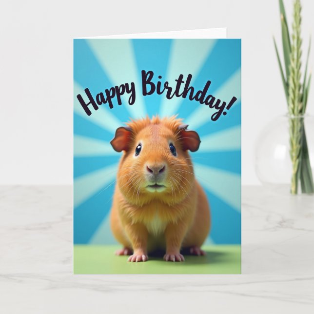 Tarjeta de cumpleaños con mirada brillante (Anverso)