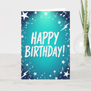 Tarjeta de cumpleaños con motivo brillante