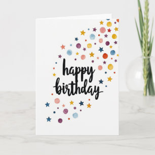 Tarjeta de cumpleaños con motivo de estrellas