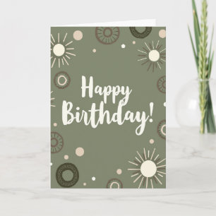 Tarjeta de cumpleaños con motivo de salvia