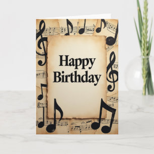 Tarjeta de cumpleaños con música melódica