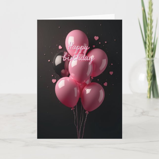 Tarjeta de cumpleaños con orbe luminoso (Anverso)
