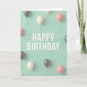 Tarjeta de cumpleaños con Orbes Caprichosos