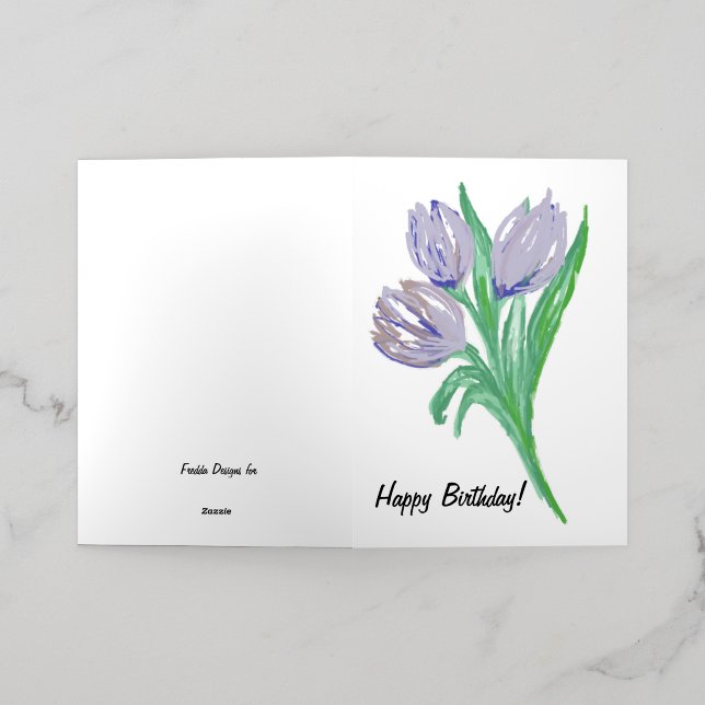 Tarjeta de cumpleaños con papel de aluminio para e (Distribución Exterior )