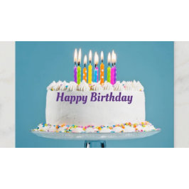 Tarjeta de cumpleaños con pastel