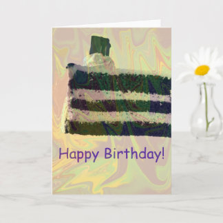 Tarjeta de cumpleaños con pastel