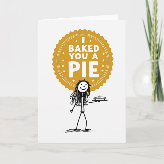 Tarjeta de cumpleaños con pastel caprichoso (Anverso)