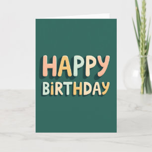 Tarjeta de cumpleaños con pastel dulce