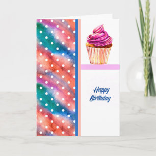 Tarjeta de cumpleaños con pastelito