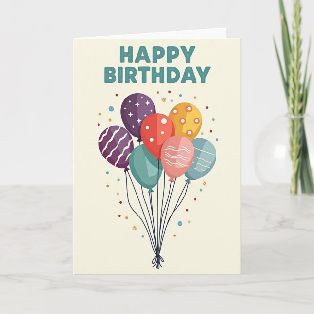 Tarjeta de cumpleaños con patrón (Anverso)