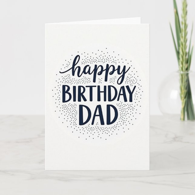 Tarjeta de cumpleaños con patrón de puntos alegres (Anverso)