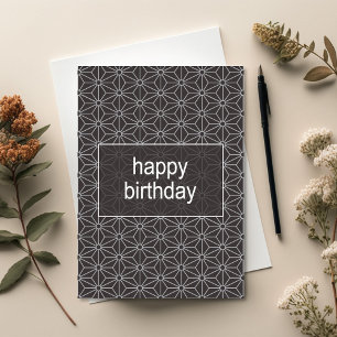 Tarjeta de cumpleaños con patrón geométrico modern