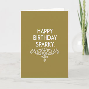 Tarjeta de cumpleaños con pergamino elegante