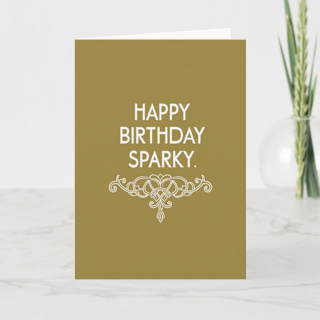 Tarjeta de cumpleaños con pergamino elegante (Anverso)