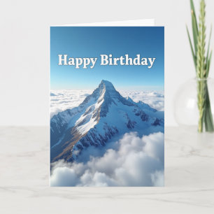 Tarjeta de Cumpleaños con Pico de Nube Majestuoso