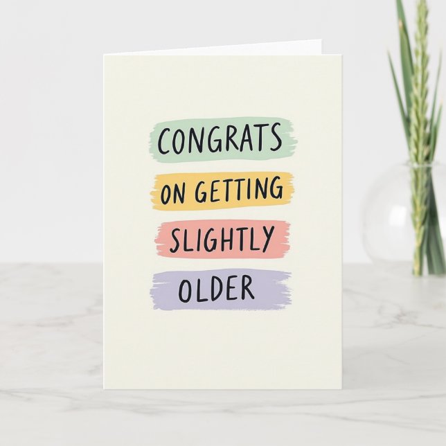 Tarjeta de cumpleaños con pincelada (Anverso)
