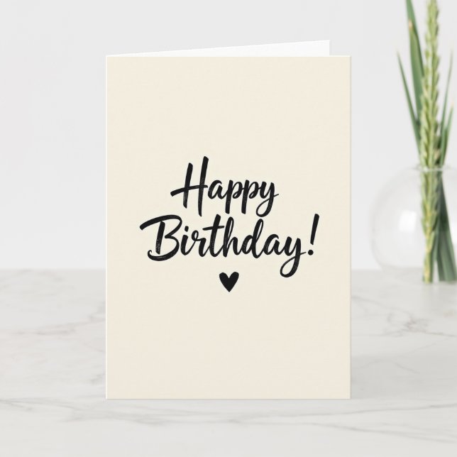 Tarjeta de cumpleaños con pincelada artística (Anverso)