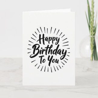 Tarjeta de cumpleaños con pincelada elegante