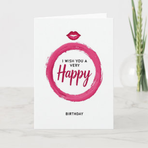 Tarjeta de cumpleaños con pincelada vibrante