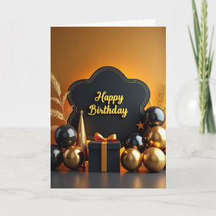 Tarjeta de cumpleaños con placa de lujo