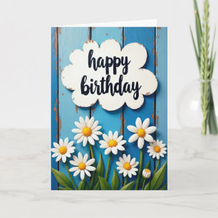 Tarjeta de cumpleaños con placa de nube