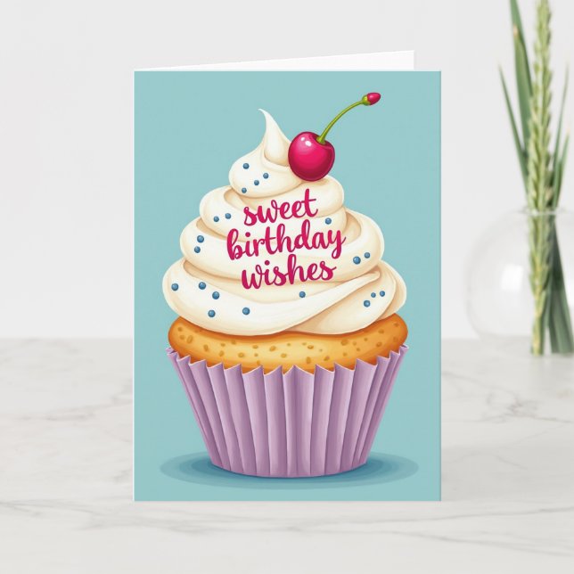 Tarjeta de Cumpleaños con Postre de Frutas (Anverso)