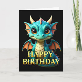 TARJETA DE CUMPLEAÑOS CON PRÓXIMO DRAGÓN BEBÉ