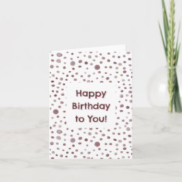 Tarjeta de cumpleaños con puntos de acuarela de co
