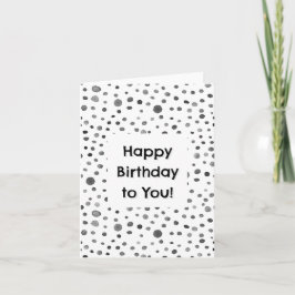 Tarjeta de cumpleaños con puntos de acuarela de co