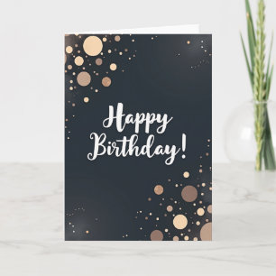 Tarjeta de cumpleaños con puntos metálicos