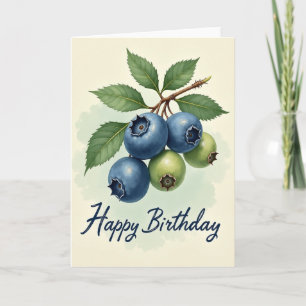 Tarjeta de cumpleaños con racimo de frutas