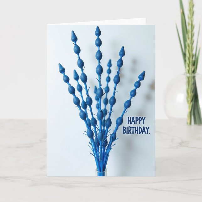 Tarjeta de cumpleaños con ramo de Azure (Anverso)